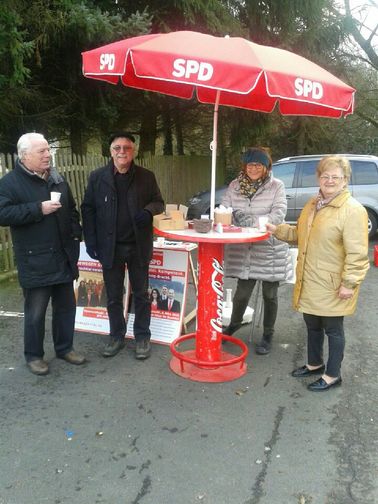 Wahlkampfstand der SPD Brachttal 2016.